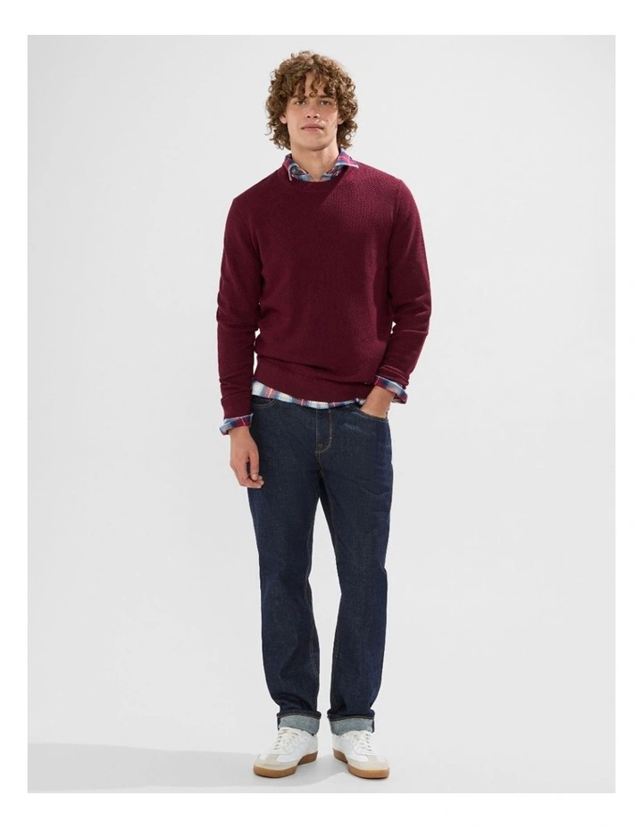 Gordon Textured Merino Knit in Fig image 2