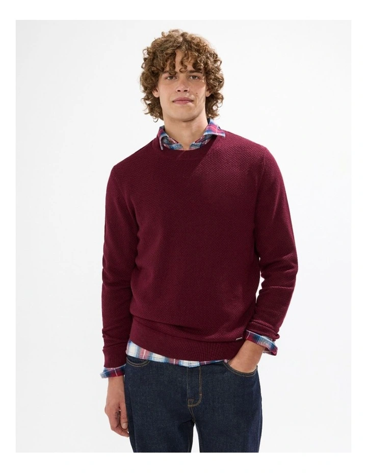 Gordon Textured Merino Knit in Fig image 2