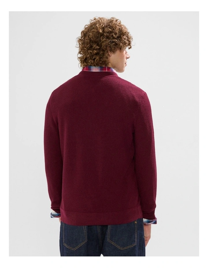 Gordon Textured Merino Knit in Fig image 3