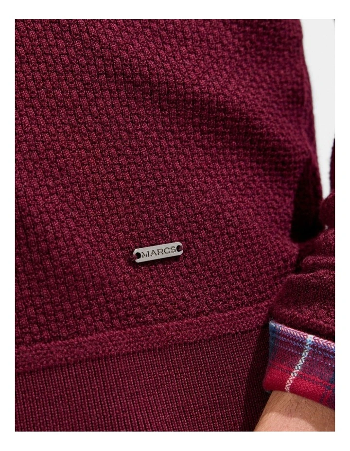 Gordon Textured Merino Knit in Fig image 4