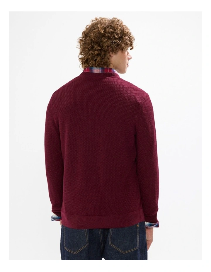 Gordon Textured Merino Knit in Fig image 4