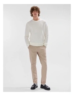 Gordon Textured Merino Knit in Ivory
