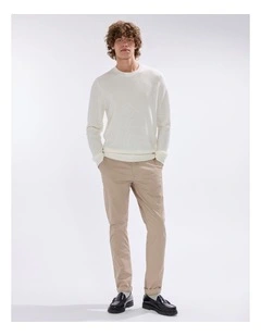 Gordon Textured Merino Knit in Ivory