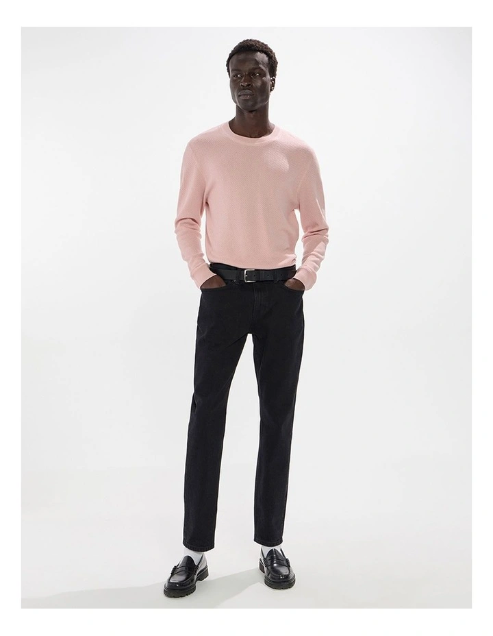 Gordon Textured Merino Knit in Stucco Pink image 1