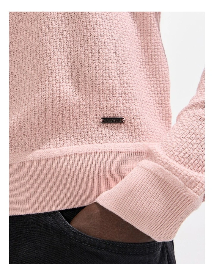 Gordon Textured Merino Knit in Stucco Pink image 3