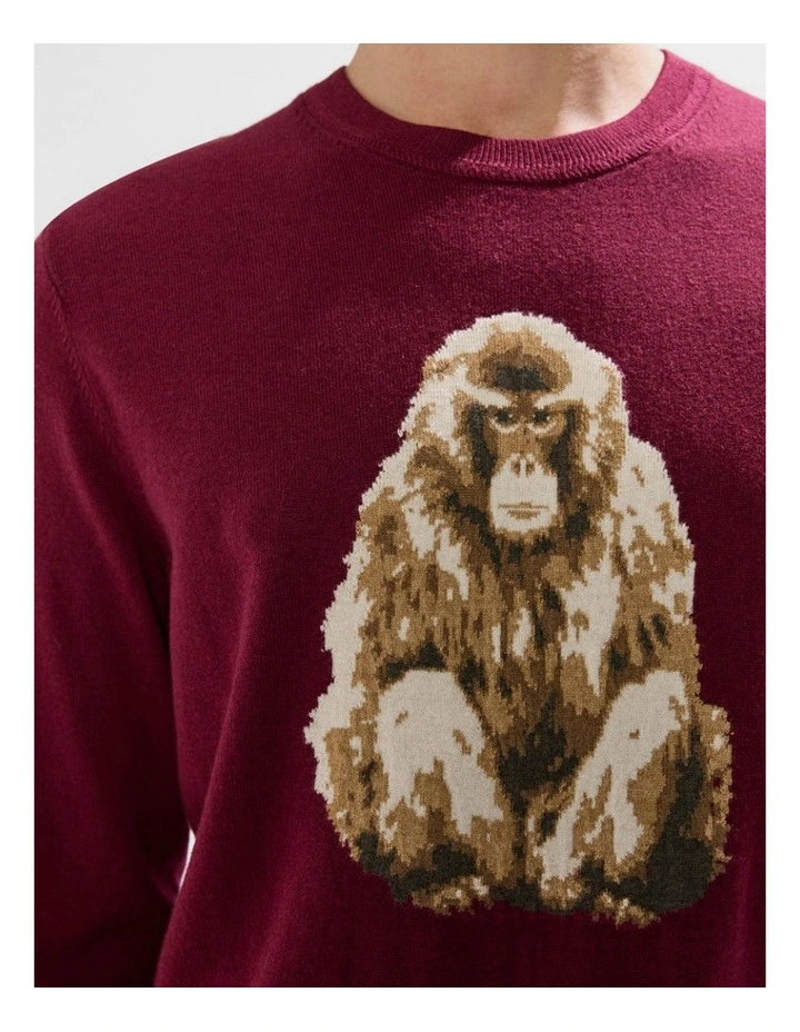Saru Wool Blend Knit in Fig image 4