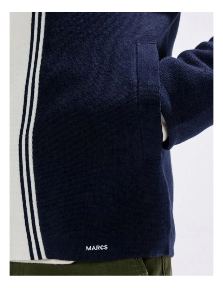 Nagano Knit Jacket in Navy image 4