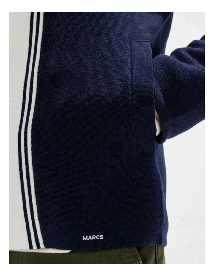 Nagano Knit Jacket in Navy image 5