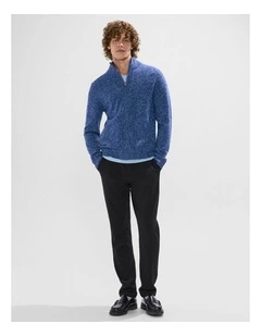 Taniela Zip Through Knit in Azure Blue