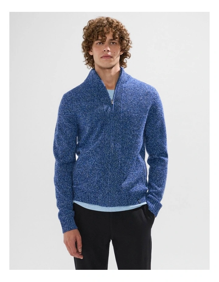 Taniela Zip Through Knit in Azure Blue image 1
