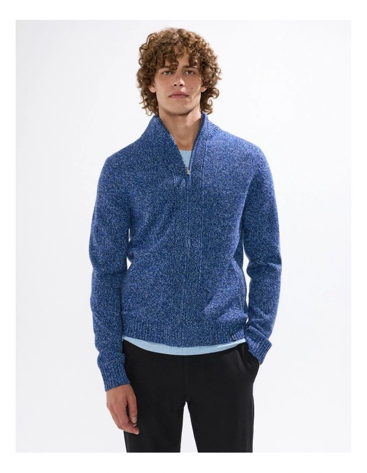 Taniela Zip Through Knit in Azure Blue image 2