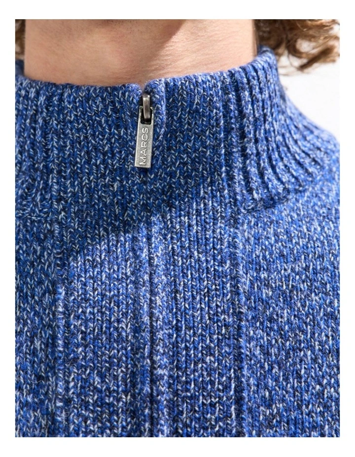 Taniela Zip Through Knit in Azure Blue image 4