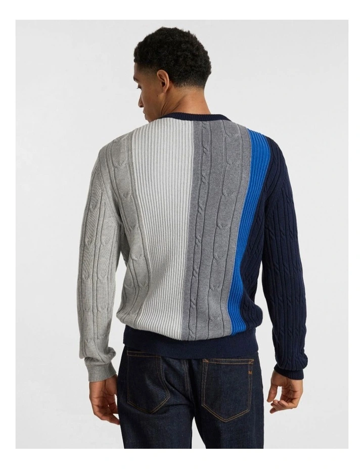 I'm Yours Cable Knit in Navy Multi image 3
