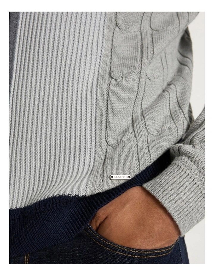 I'm Yours Cable Knit in Navy Multi image 3