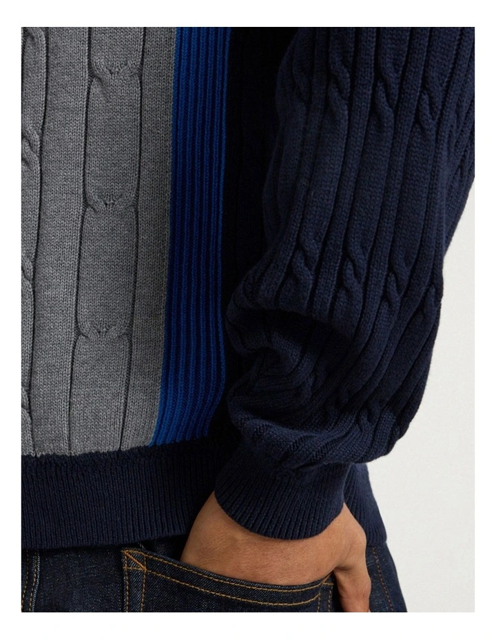 I'm Yours Cable Knit in Navy Multi image 4