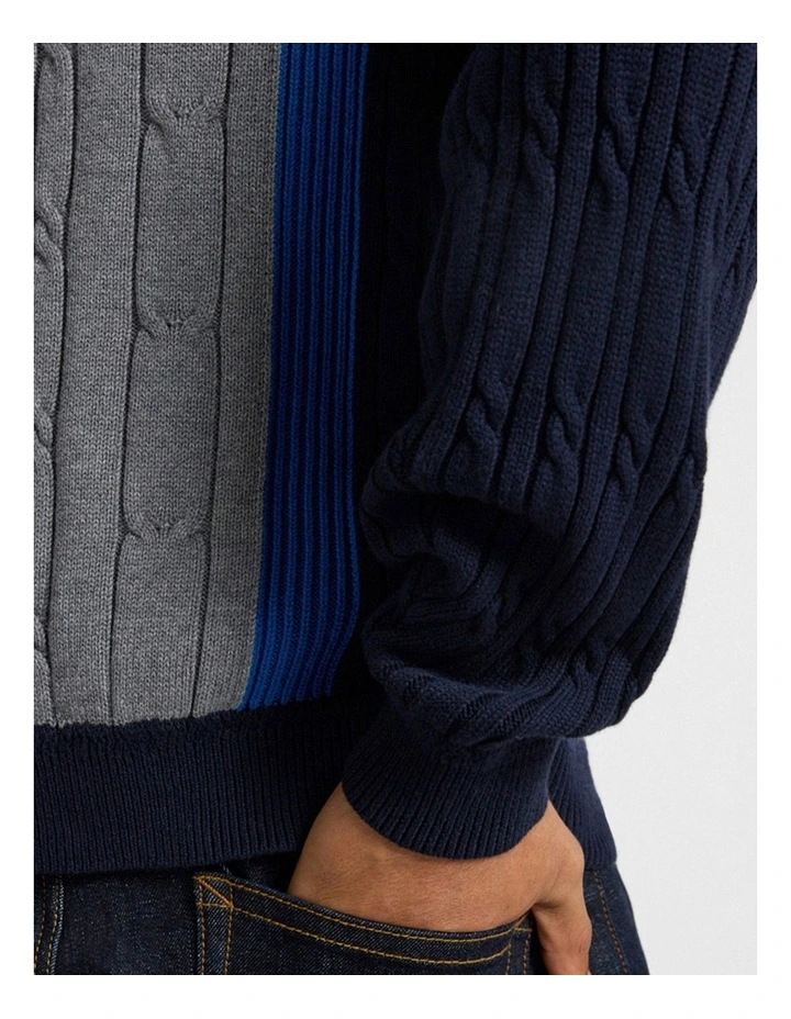 I'm Yours Cable Knit in Navy Multi image 5