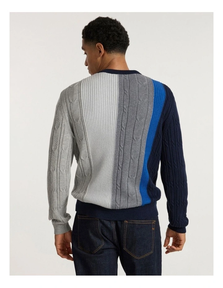 I'm Yours Cable Knit in Navy Multi image 5