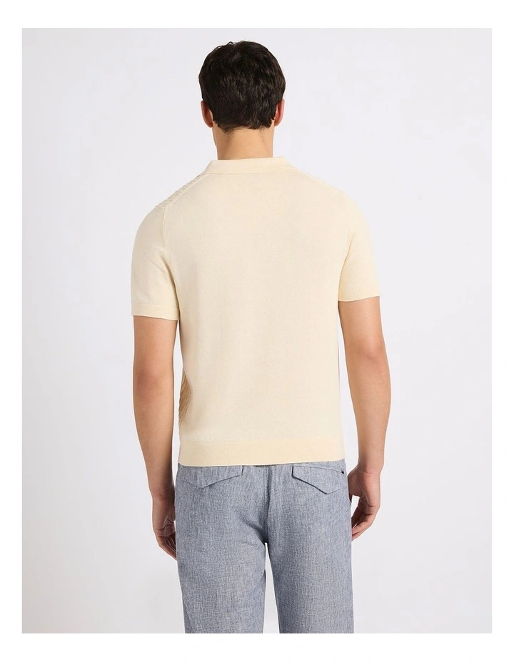 Lucas Cotton Knit Polo in Boulder image 3