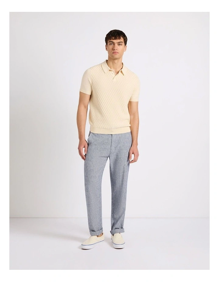 Lucas Cotton Knit Polo in Boulder image 4