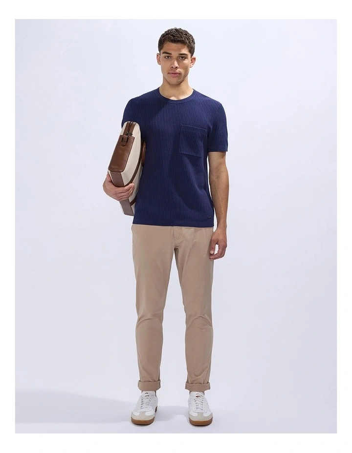 Peralta Knit Tee in Navy image 1