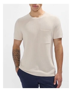 Peralta Knit Tee in Pumice Grey