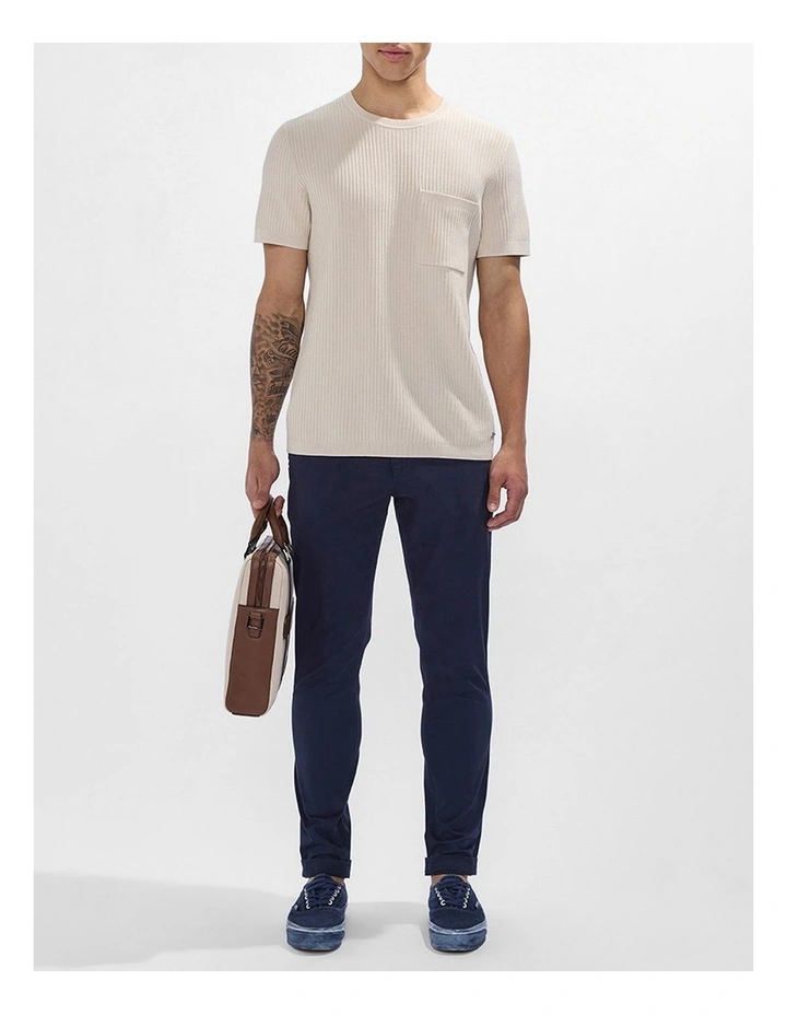 Peralta Knit Tee in Pumice Grey image 2