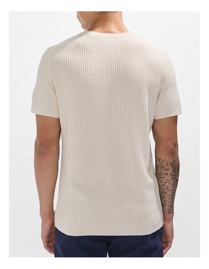 Peralta Knit Tee in Pumice Grey image 3