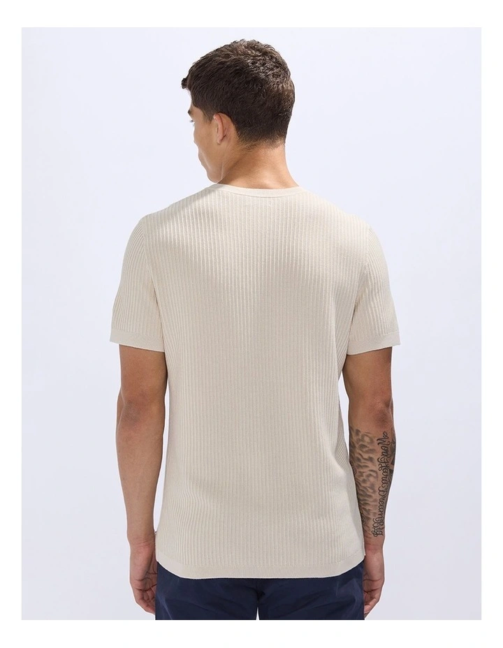 Peralta Knit Tee in Pumice Grey image 3