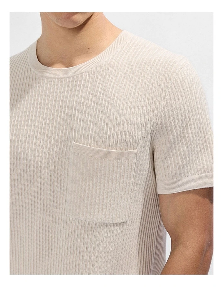 Peralta Knit Tee in Pumice Grey image 4