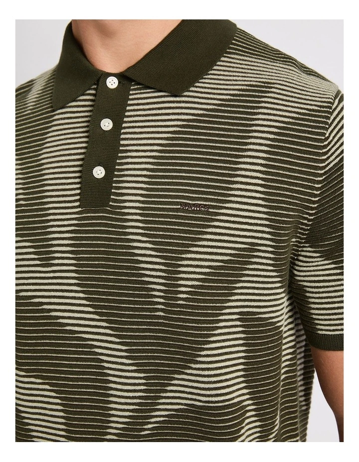 Be-Leaf in Me Knit Polo in Green Multi image 2