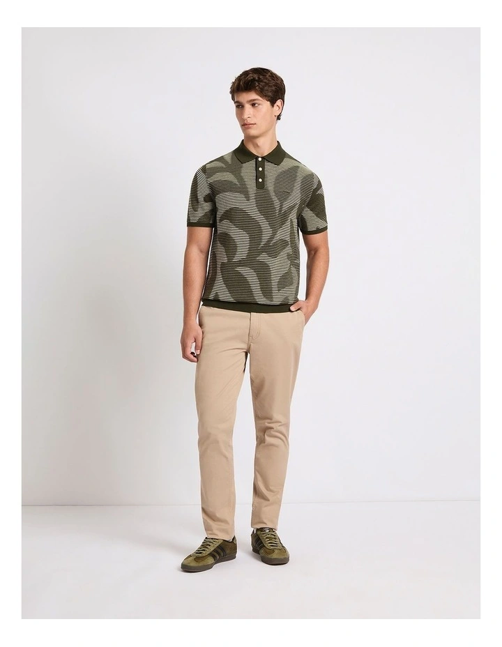 Be-Leaf in Me Knit Polo in Green Multi image 4