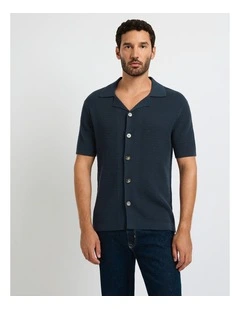 Lawrence Button Front Knit in Slate