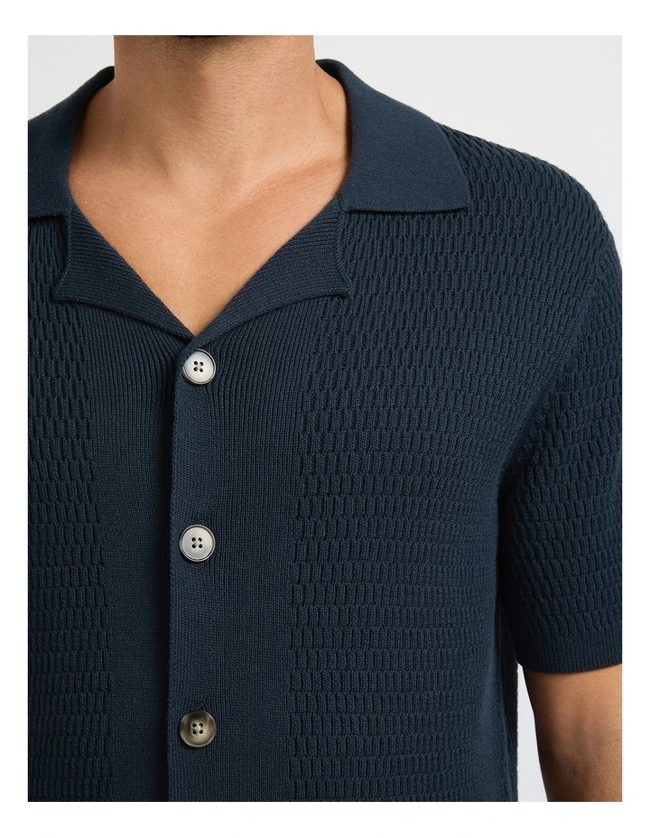 Lawrence Button Front Knit in Slate image 2