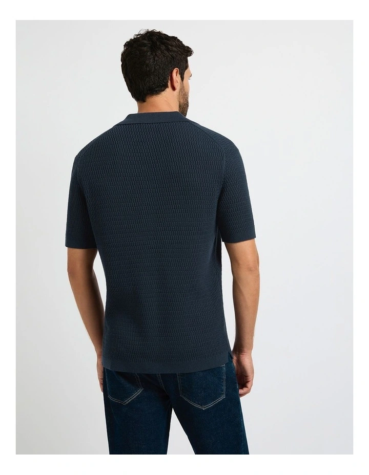 Lawrence Button Front Knit in Slate image 3