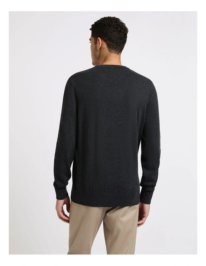 Pedro Wool Blend Knit in Black Marle image 3