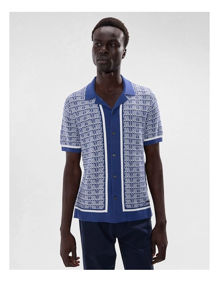Sheppard Knit Shirt in Blue Multi image 1
