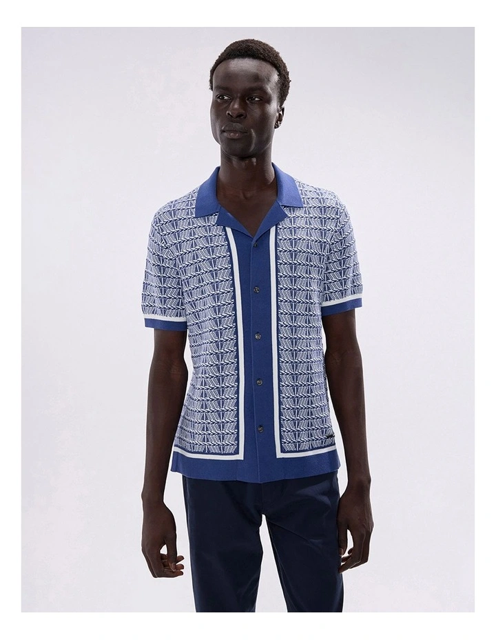 Sheppard Knit Shirt in Blue Multi image 2