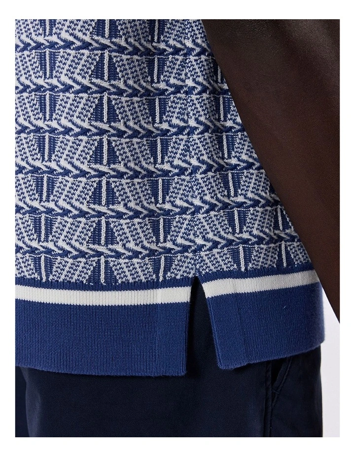 Sheppard Knit Shirt in Blue Multi image 3