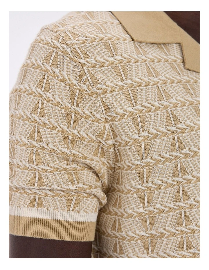 Sheppard Knit Shirt in Ivory Multi image 2