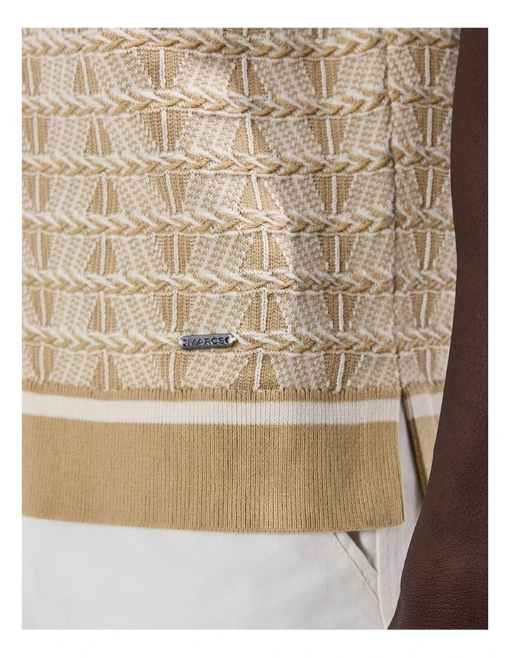 Sheppard Knit Shirt in Ivory Multi image 3