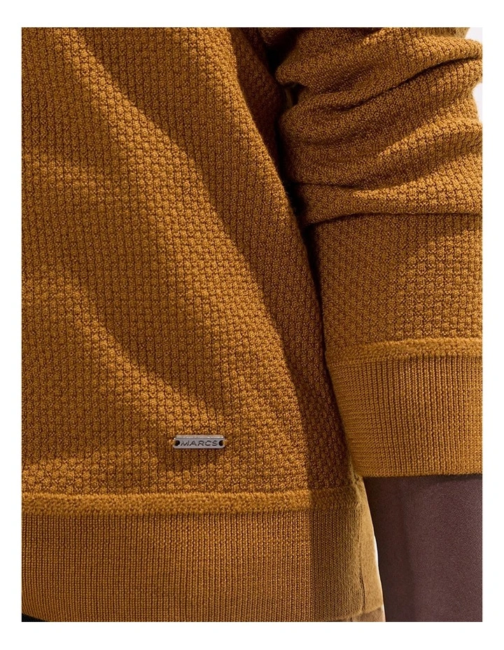 Gordon Textured Merino Knit in Bronze image 3