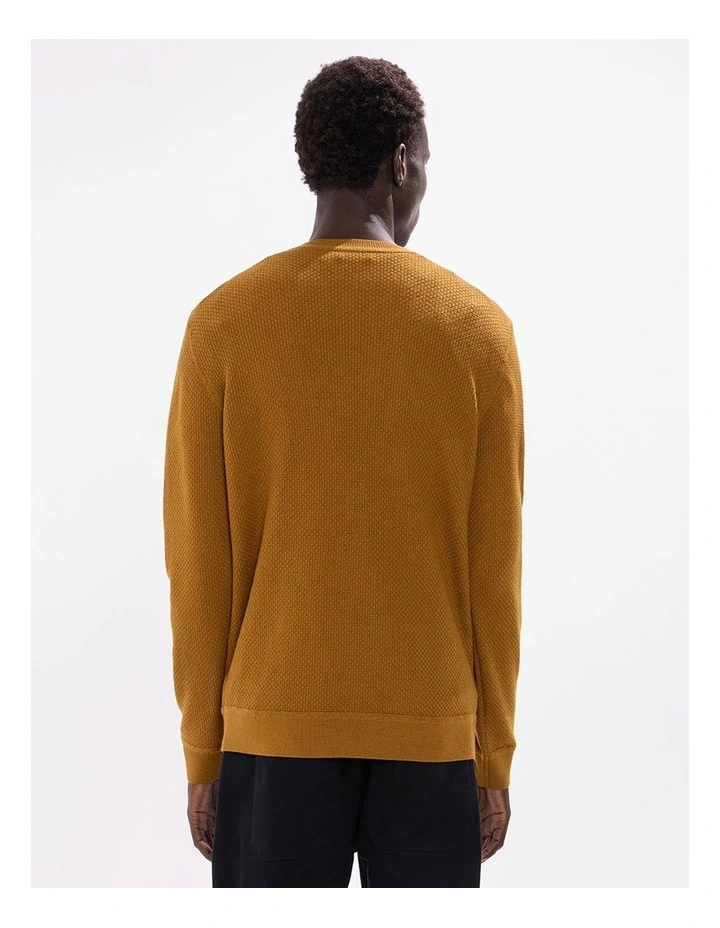 Gordon Textured Merino Knit in Bronze image 4