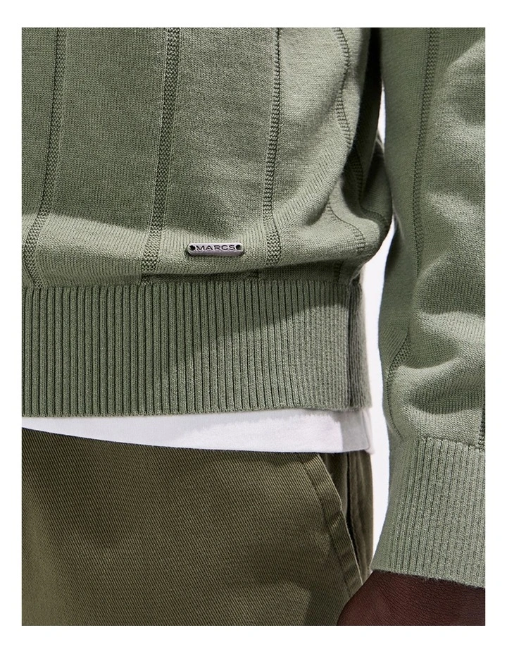 Arthur Wool Blend Polo in Agave Green image 3