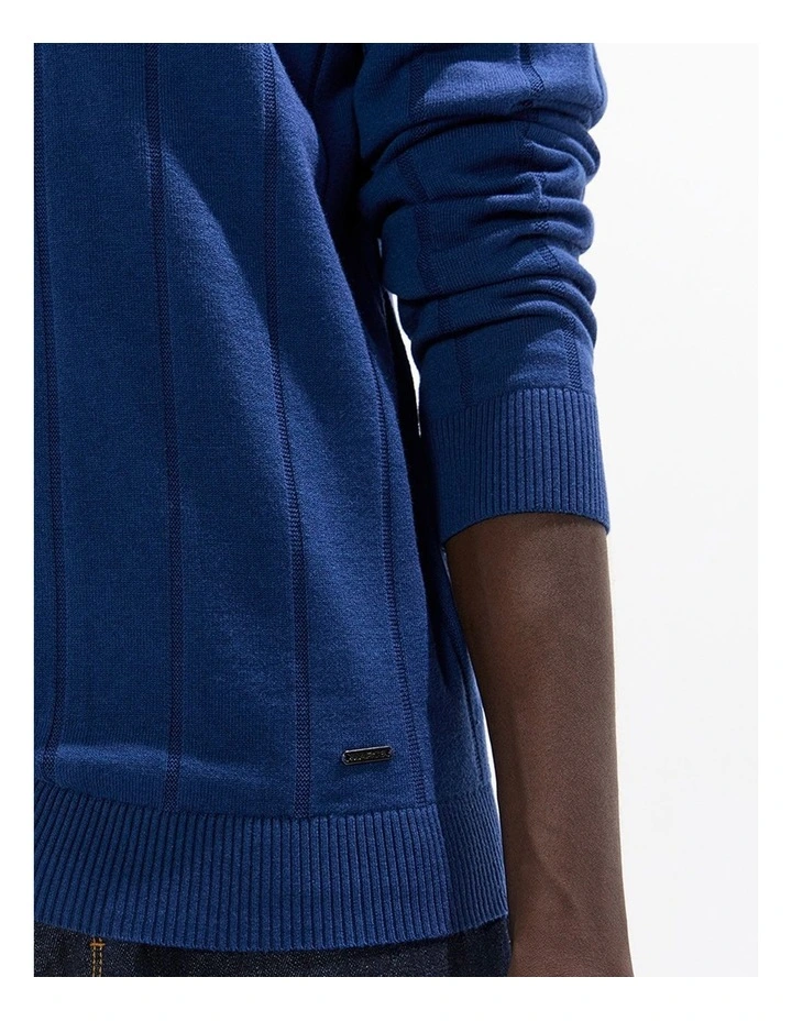 Arthur Wool Blend Polo in Lapis Blue image 3
