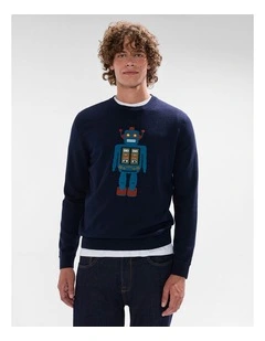 Bot To Go! Knit in Navy