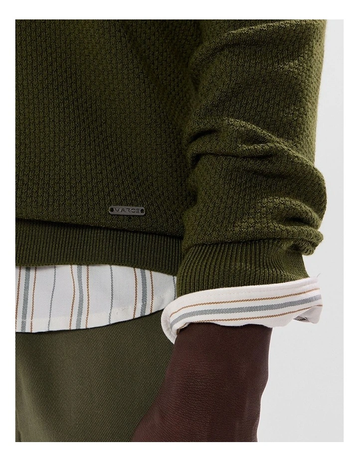 Gordon Textured Merino Knit in Agave Green image 4