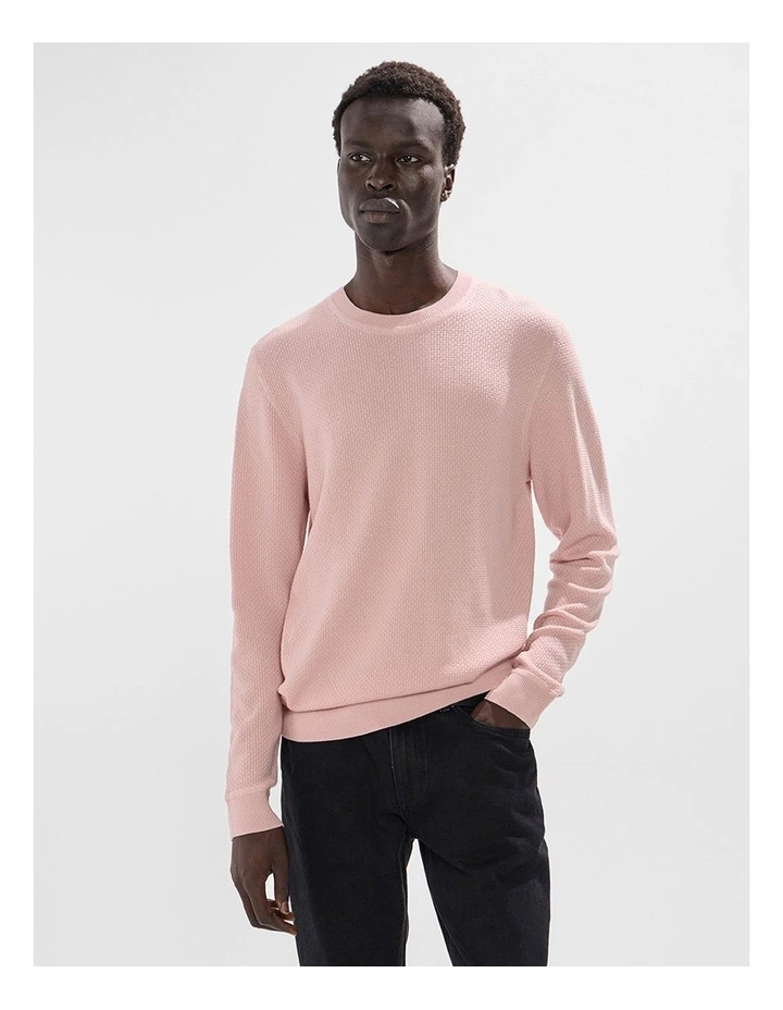Gordon Textured Merino Knit in Stucco Pink image 1