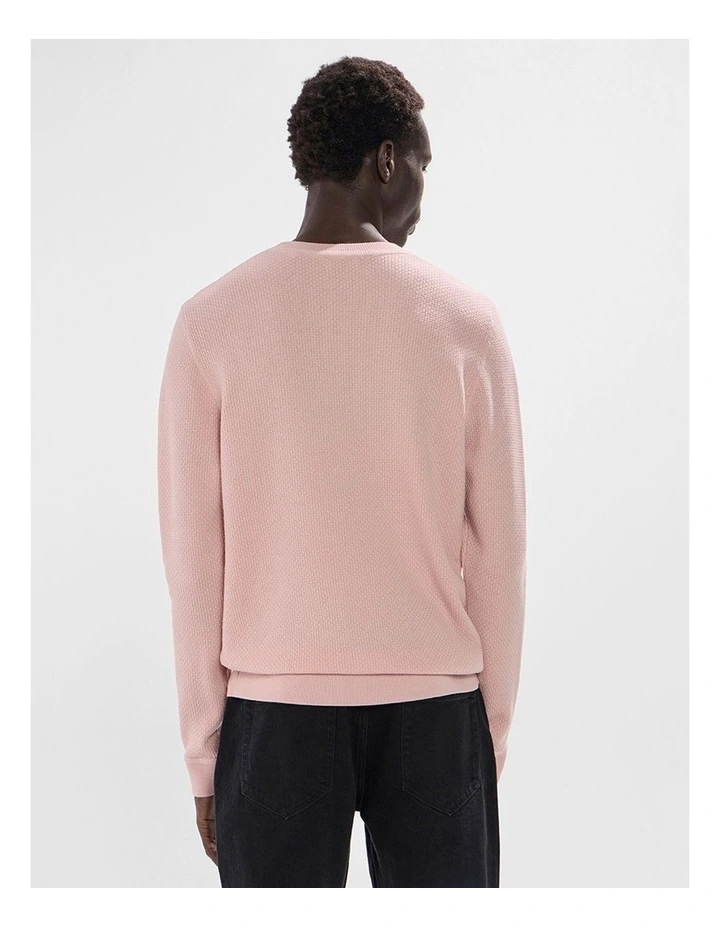 Gordon Textured Merino Knit in Stucco Pink image 3
