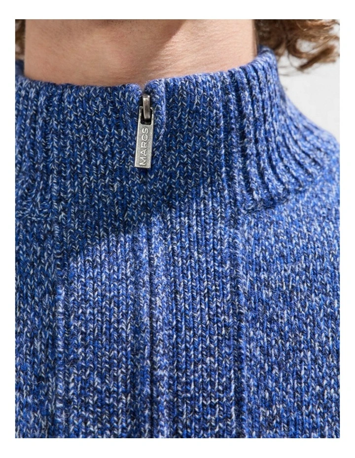 Taniela Zip Through Knit in Azure Blue image 5