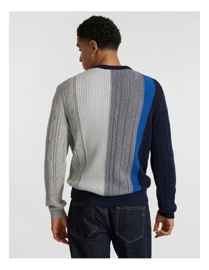 I'm Yours Cable Knit in Navy Multi image 3